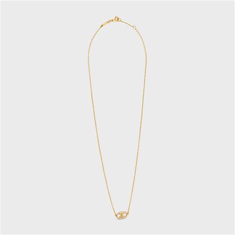 Maillon Triomphe Necklace in Yellow Gold and Diamonds 